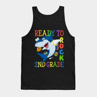 Dabbing 2nd Grade Shark Back To School Tank Top